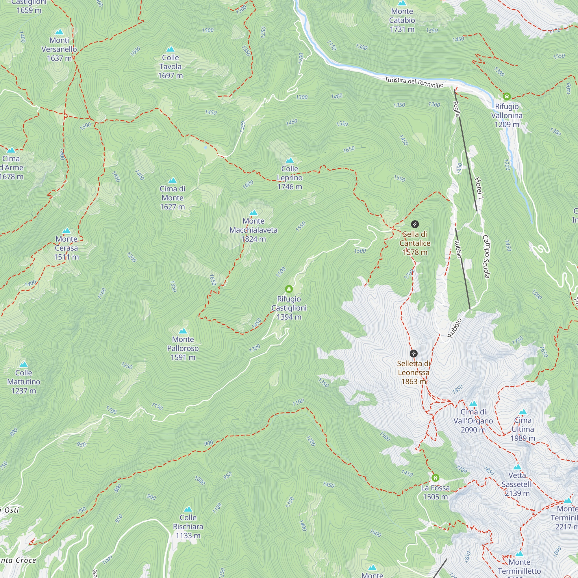 Rifugio Castiglioni map