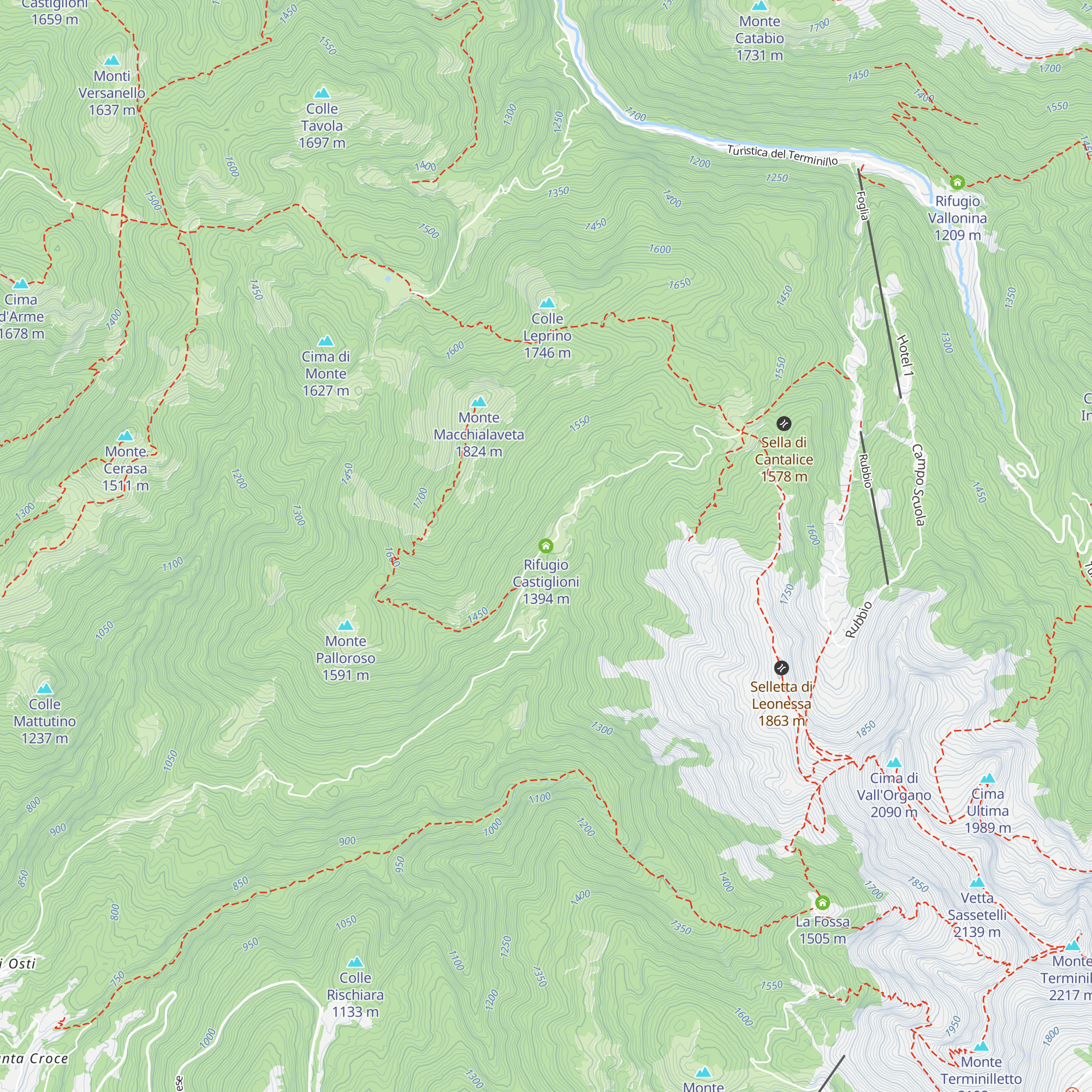 Rifugio Castiglioni map