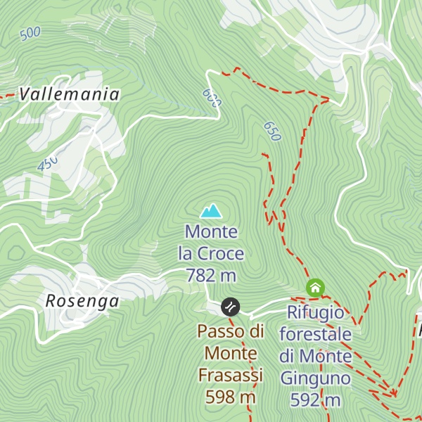 Map of Monte la Croce
