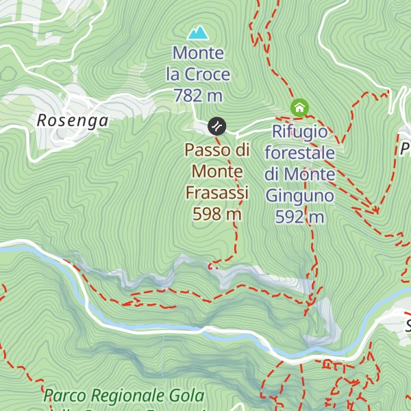 Map of Monte Frasassi
