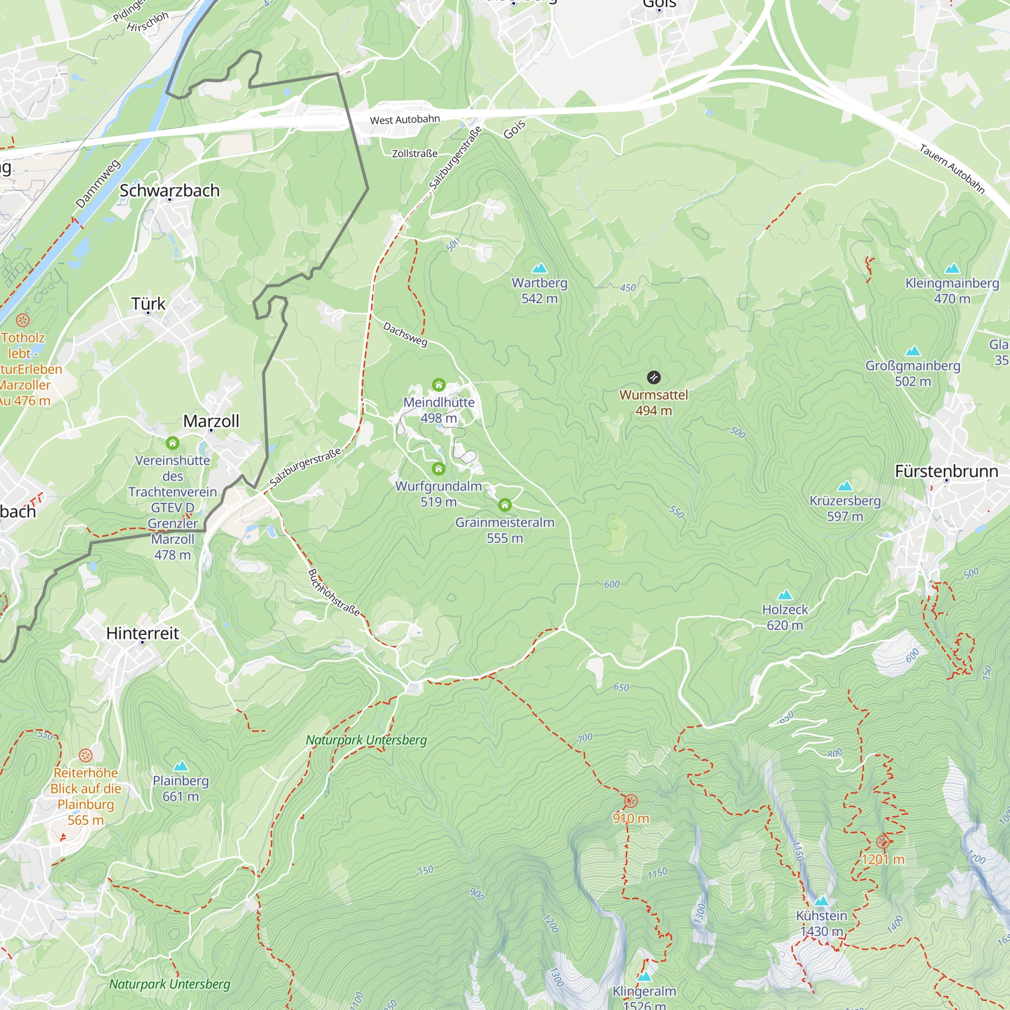 Grainmeisteralm map