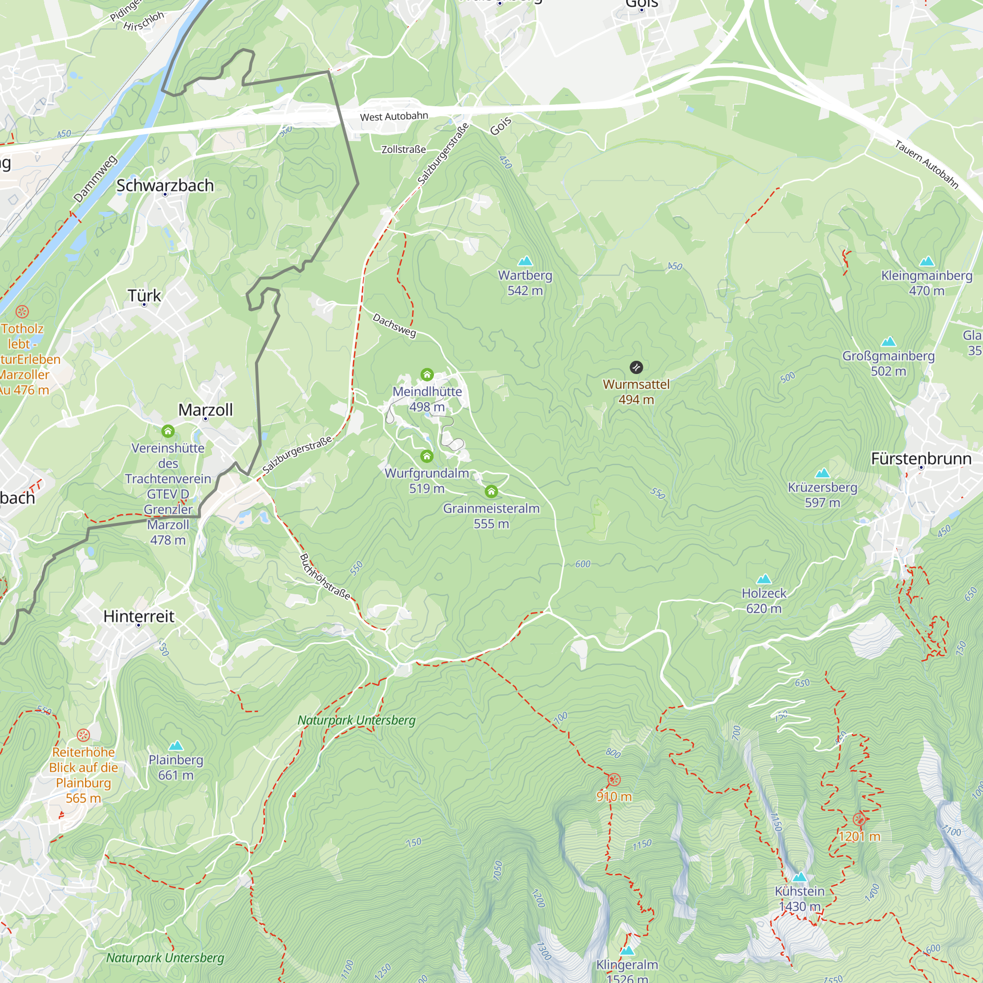 Grainmeisteralm map