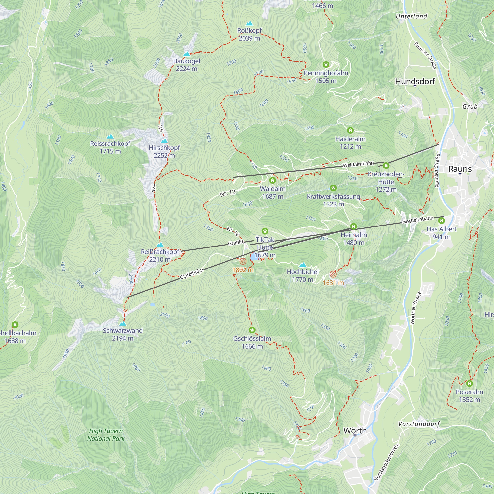 Hochalm map