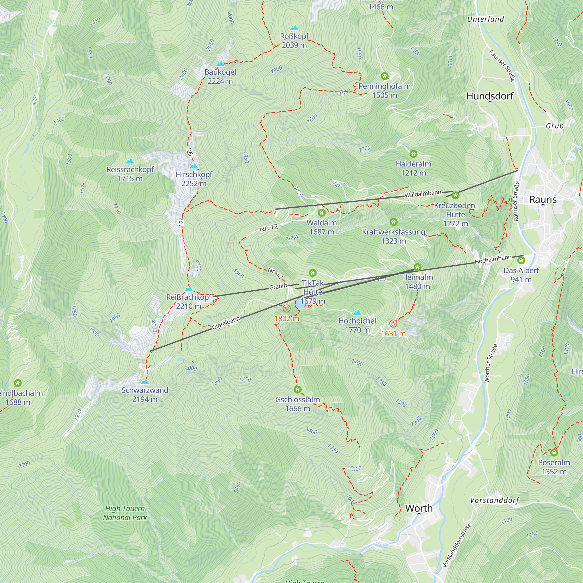 Hochalm map
