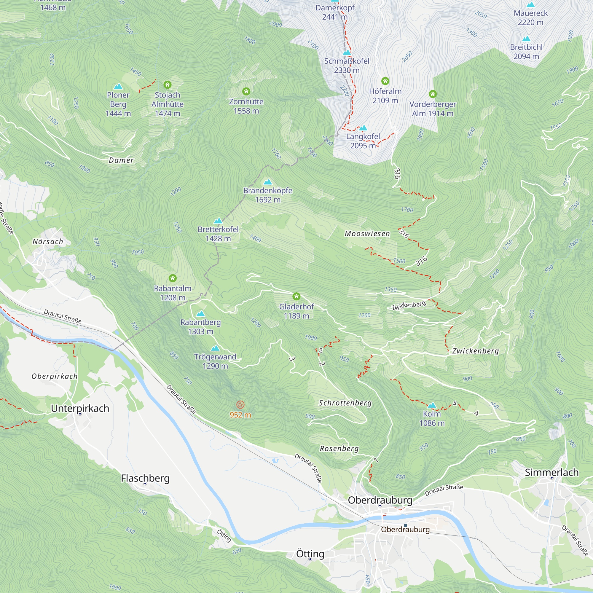 Gladerhof map