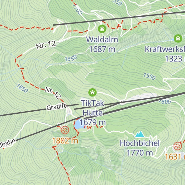 Map of TikTak Hütte