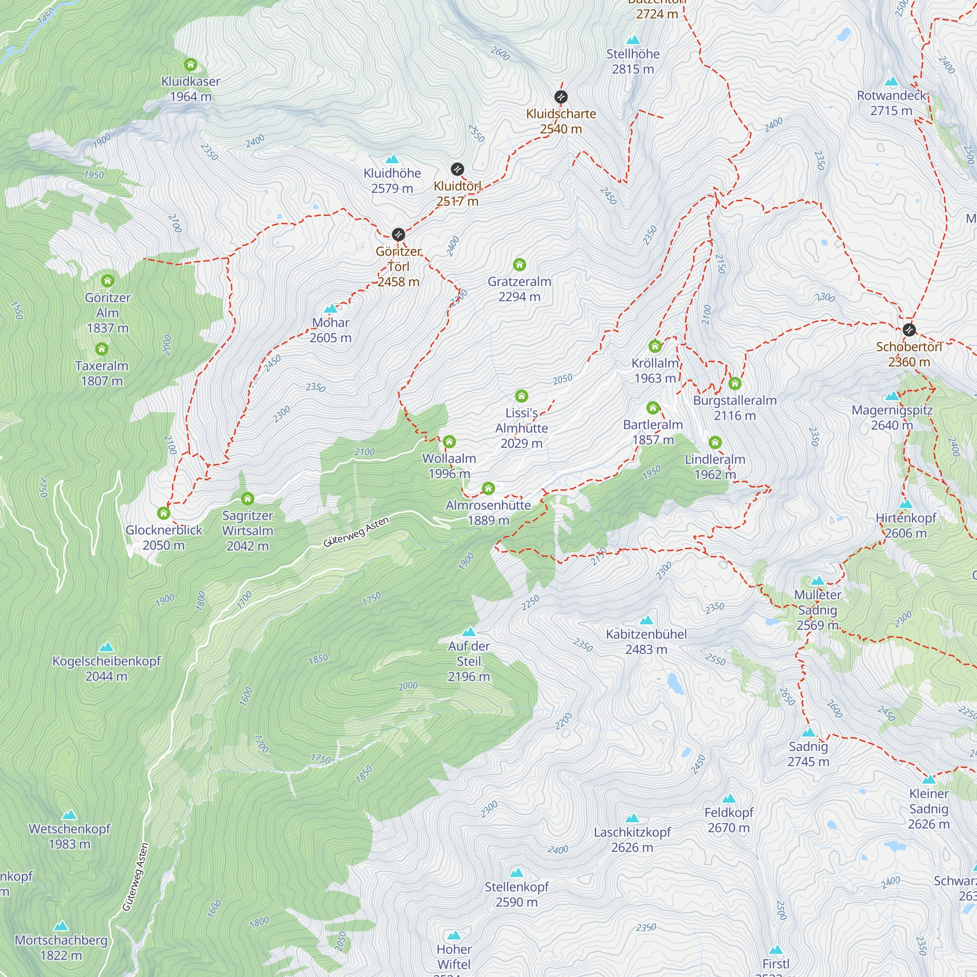 Almrosenhütte map