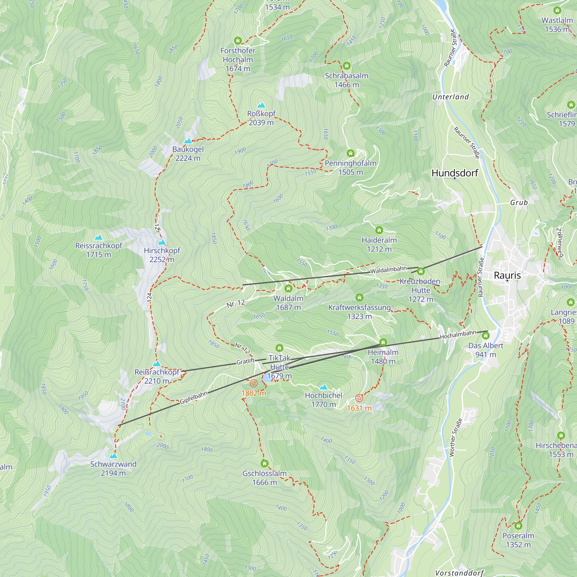 Waldalm map