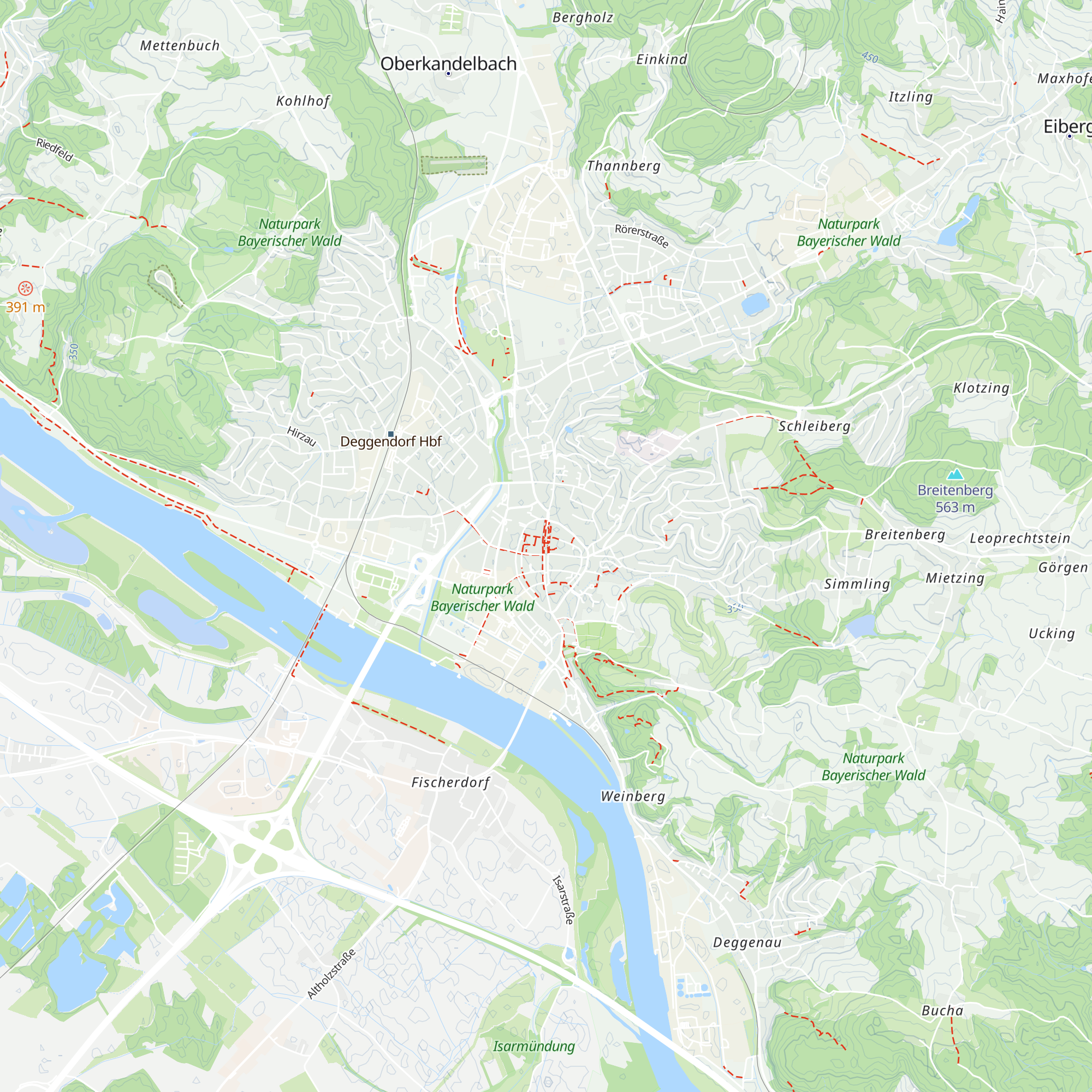 Tourist Info Deggendorf map