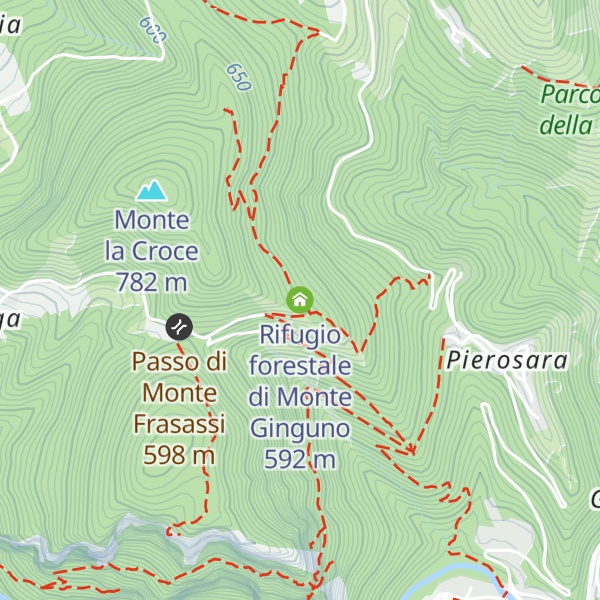 Map of Rifugio forestale di Monte Ginguno