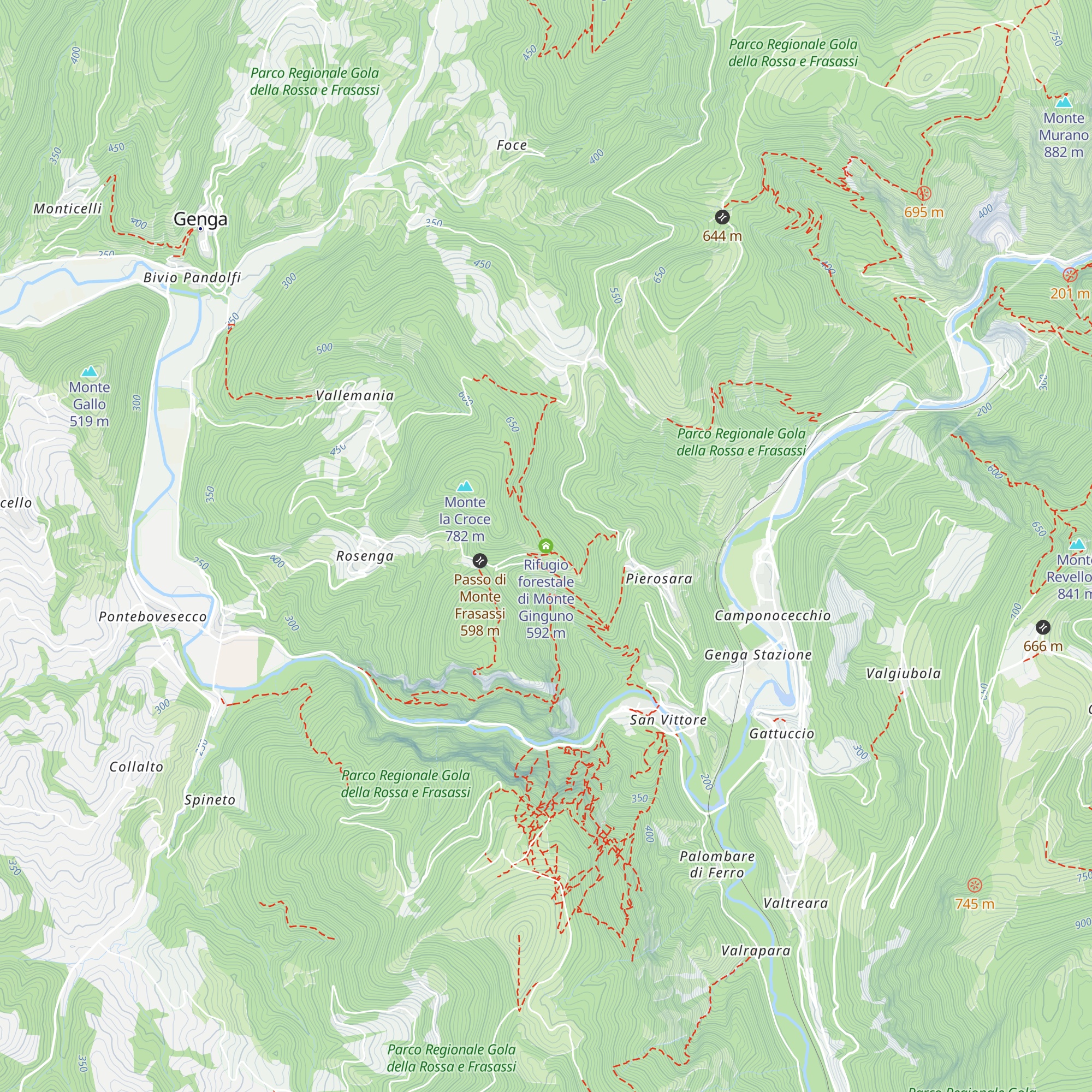 Rifugio forestale di Monte Ginguno map