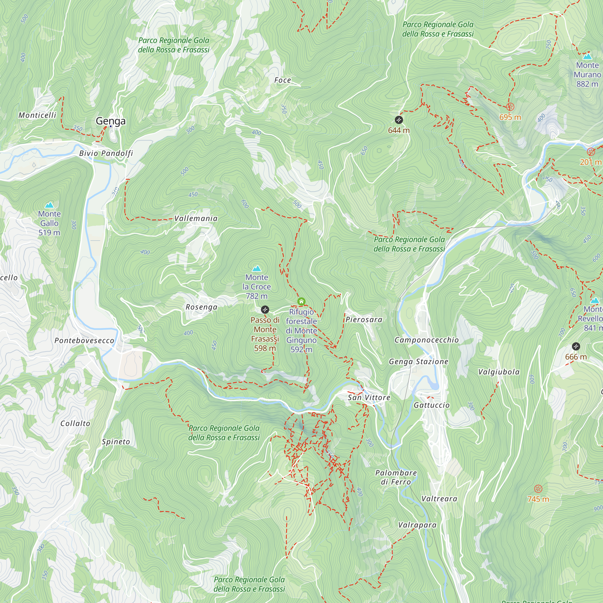 Rifugio forestale di Monte Ginguno map