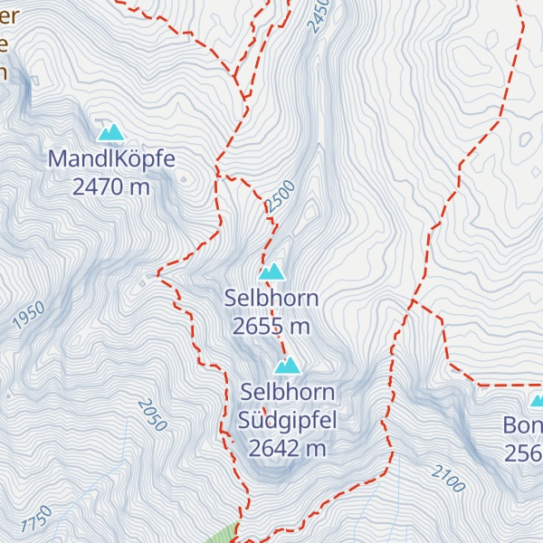 Map of Selbhorn