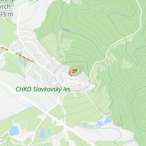 Map of Andělská hora