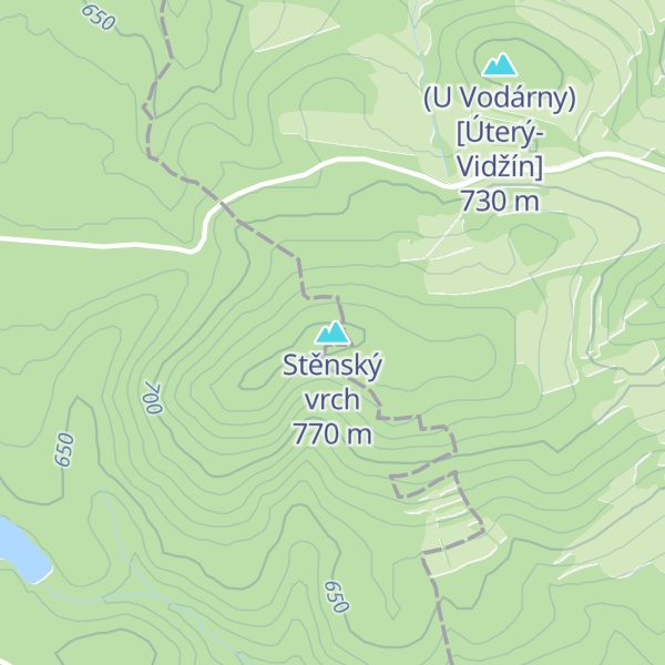 Map of Stěnský vrch
