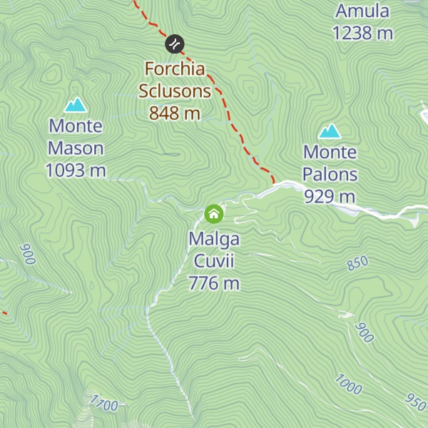 Map of Malga Cuvii