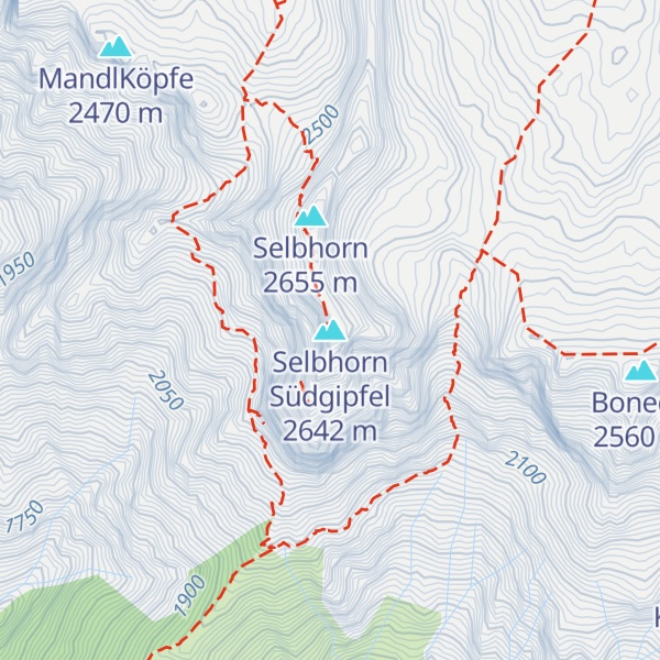 Map of Selbhorn Südgipfel