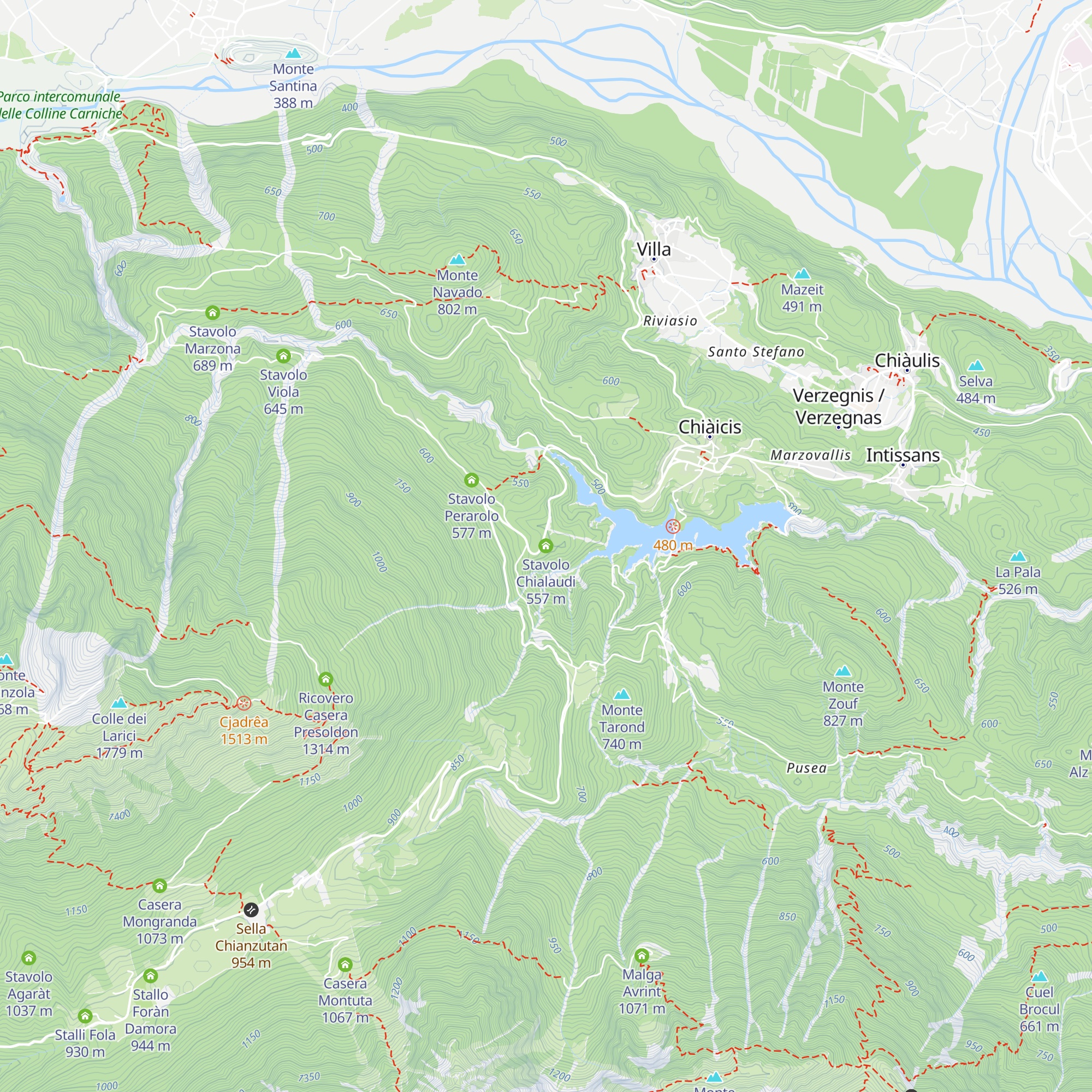 Stavolo Chialaudi map