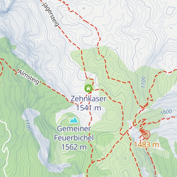 Map of Zehnkaser
