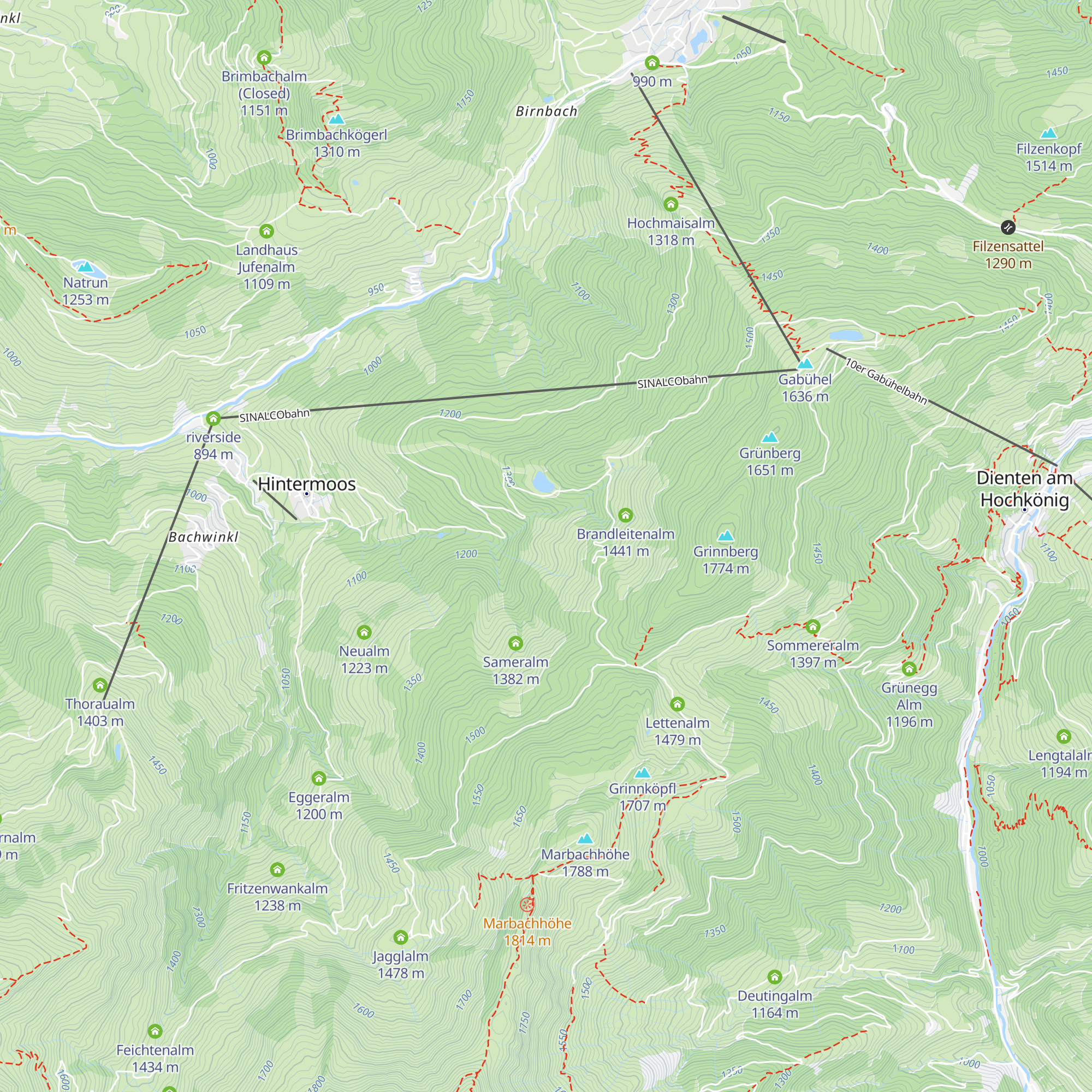 Schranbachalm map