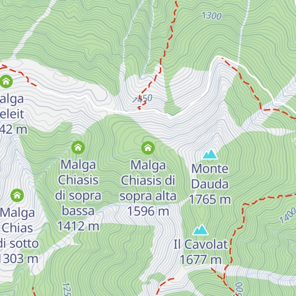 Map of Malga Chiasis di sopra alta