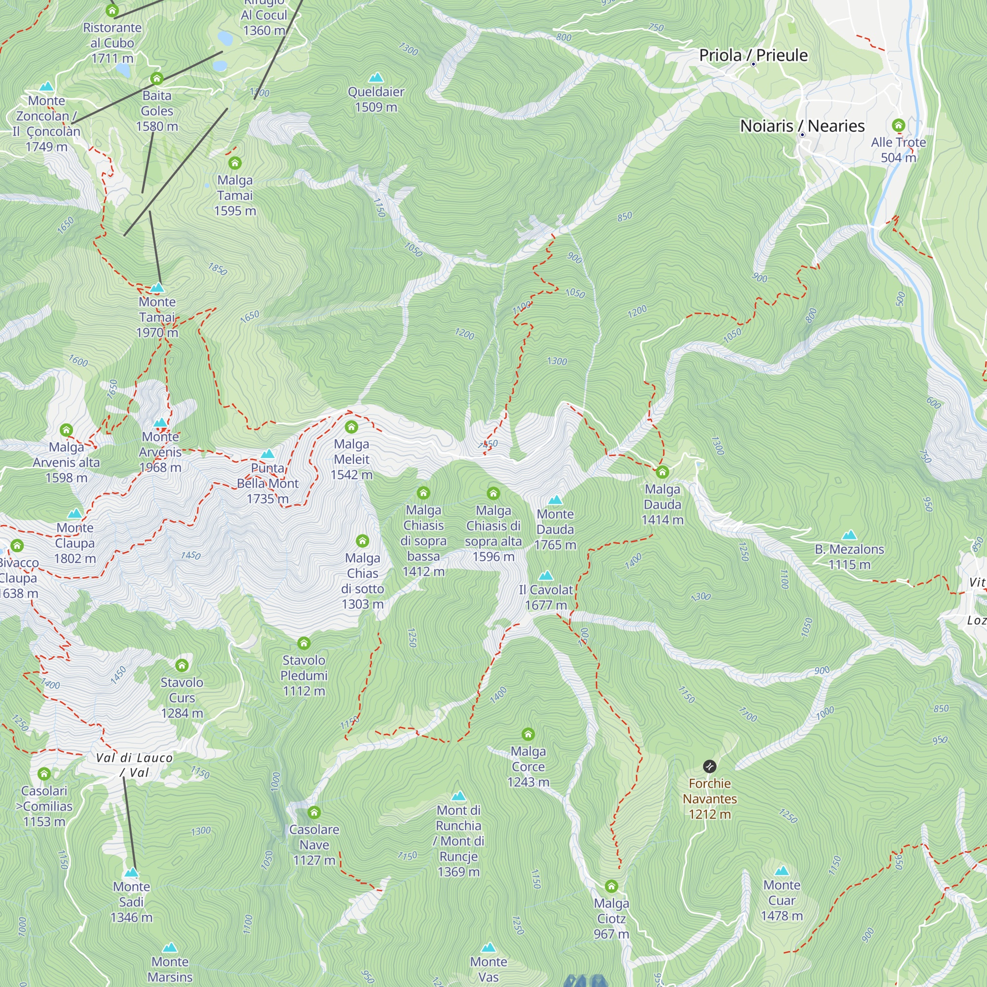 Malga Chiasis di sopra alta map
