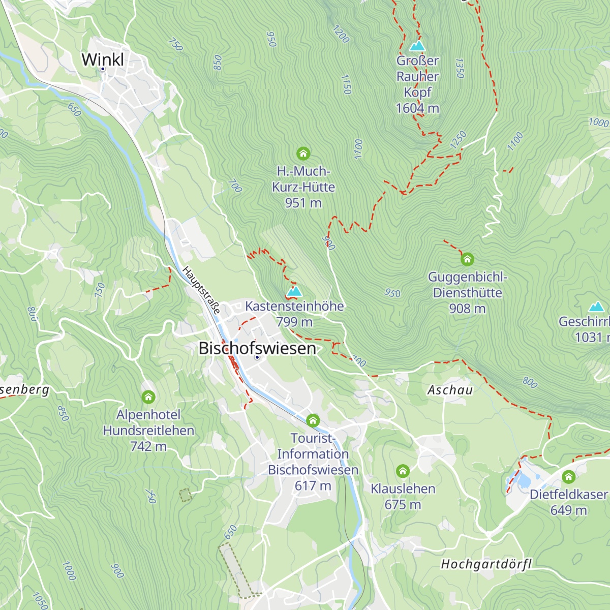 Kastensteinerwand Alm map