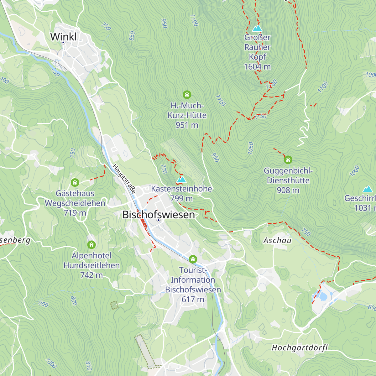 Kastensteinerwand Alm map