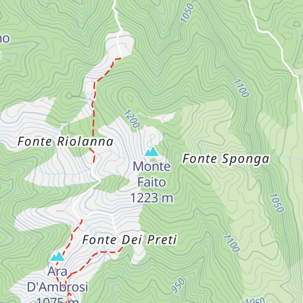 Map of Monte Faito