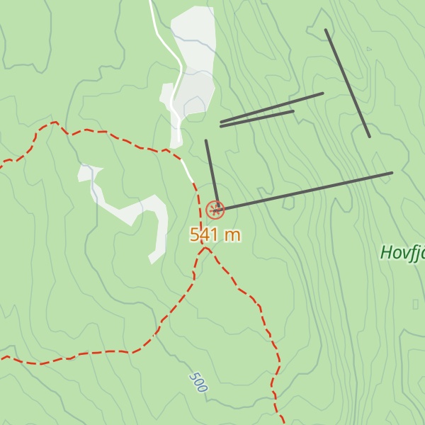 Map of Hovfjällets skidanläggning