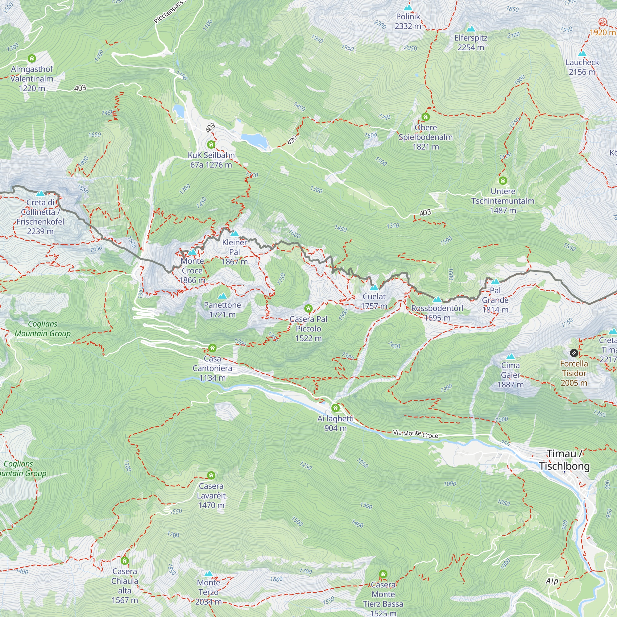 Casera Pal Piccolo map