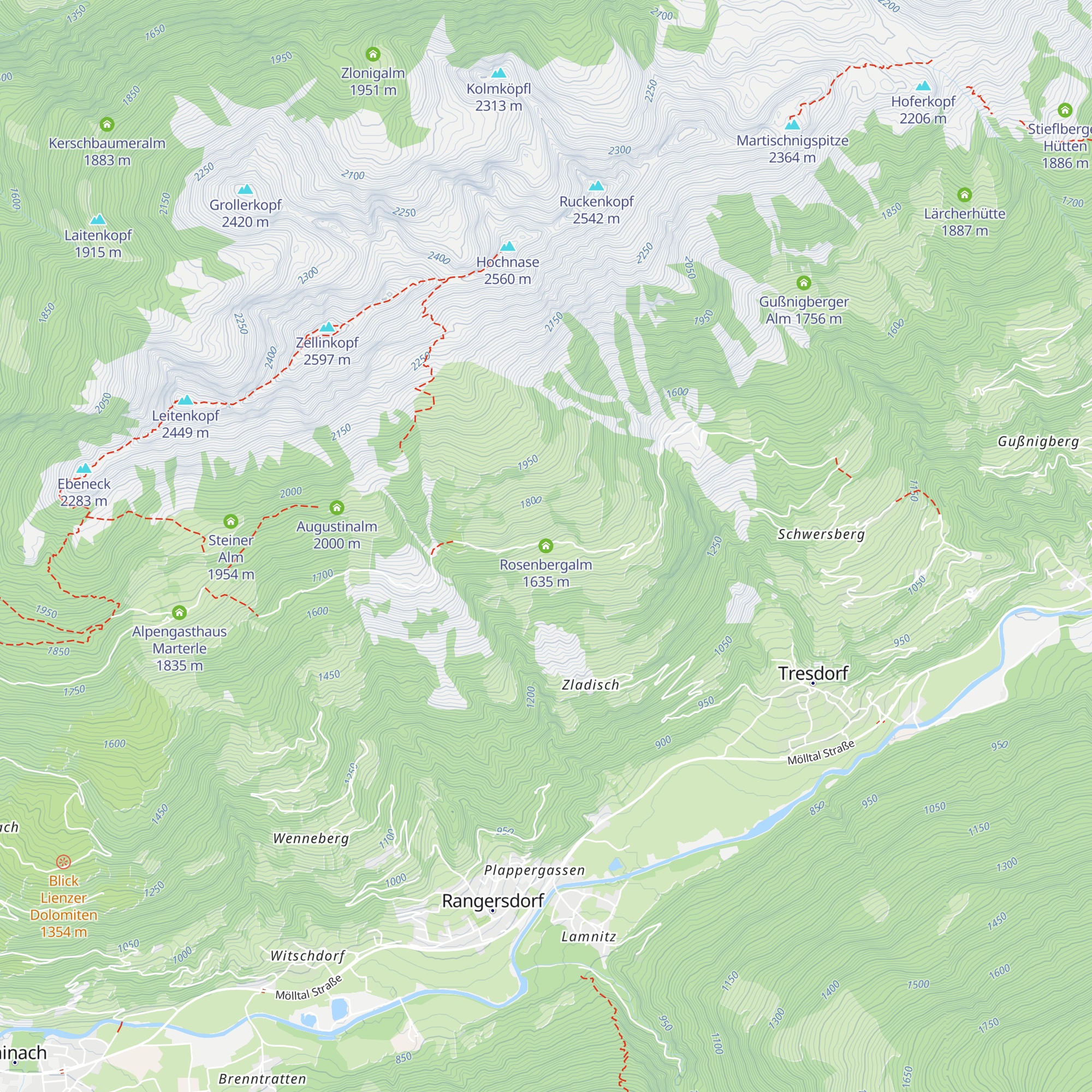 Rosenbergalm map
