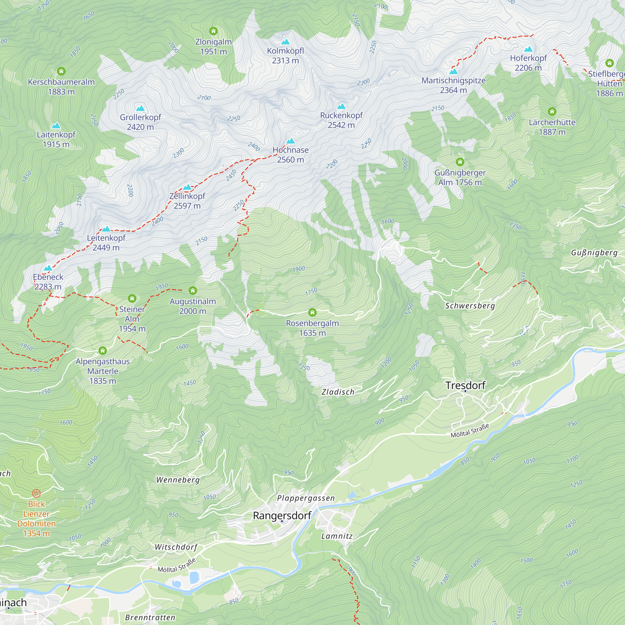 Rosenbergalm map