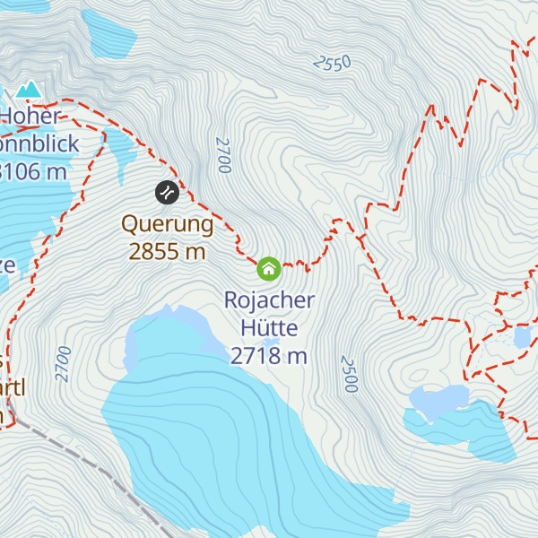 Map of Rojacher Hütte