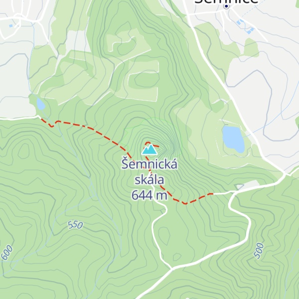 Map of Šemnická skála