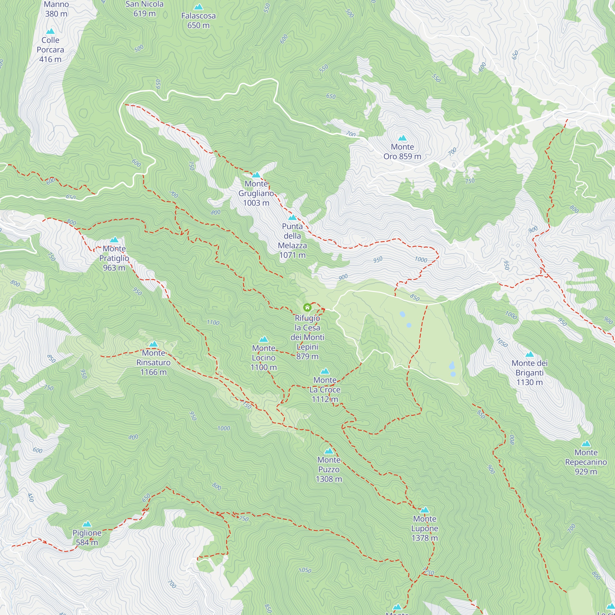 Rifugio la Cesa dei Monti Lepini map