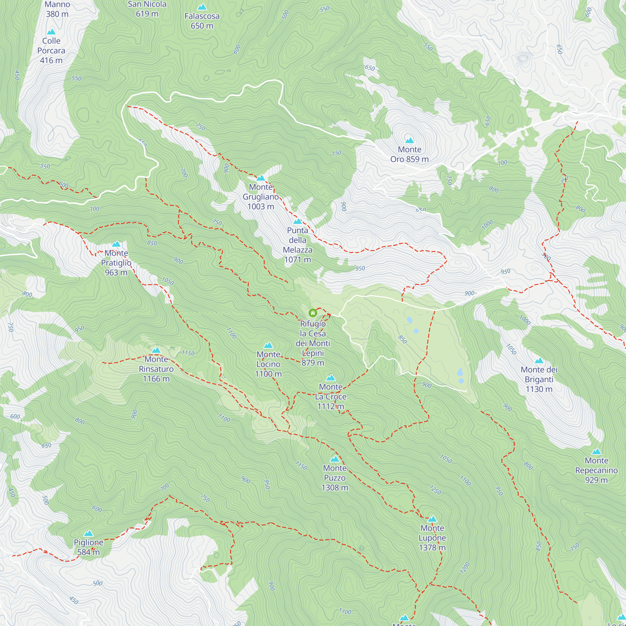 Rifugio la Cesa dei Monti Lepini map