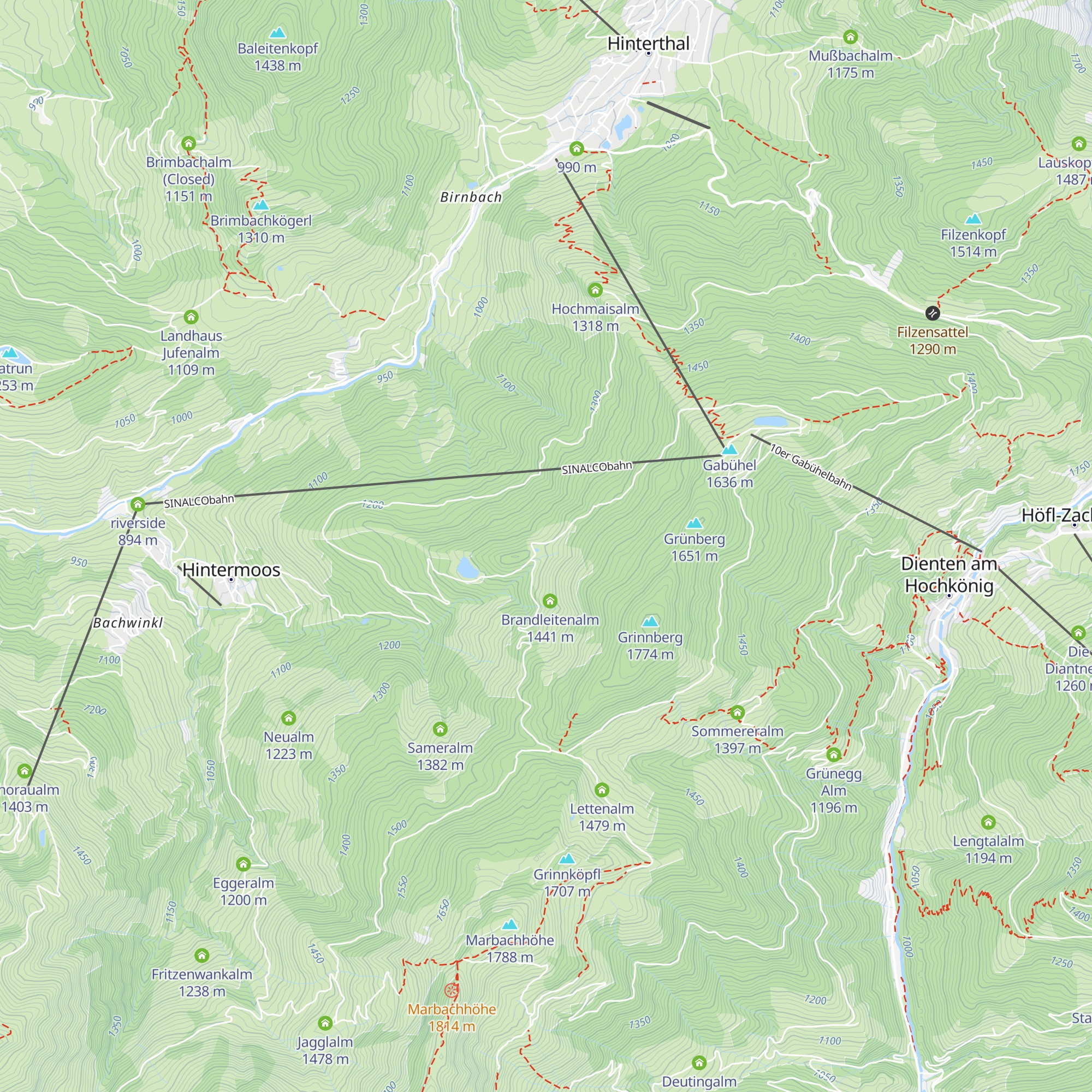 Holzknecht Stubn map