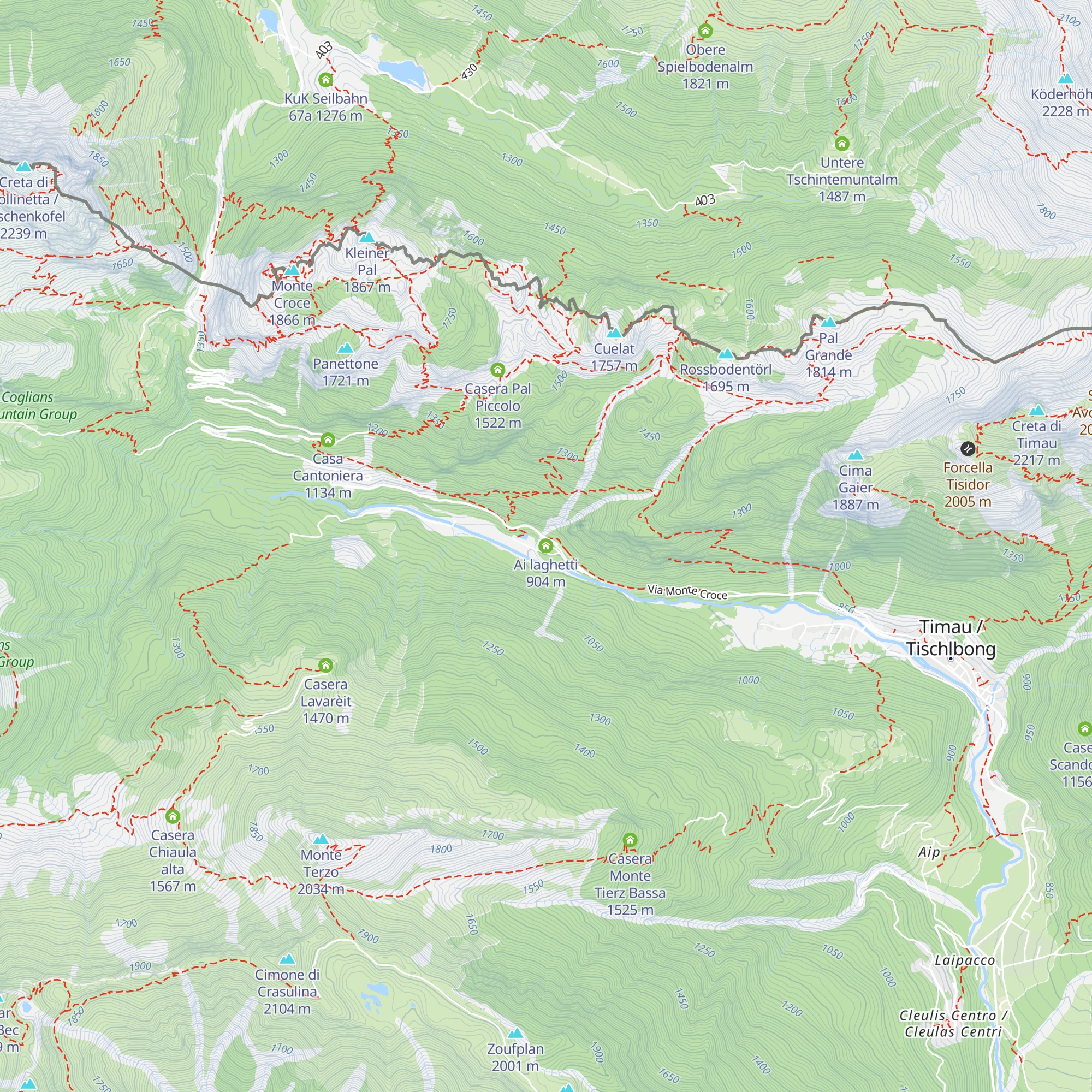 Ai laghetti map
