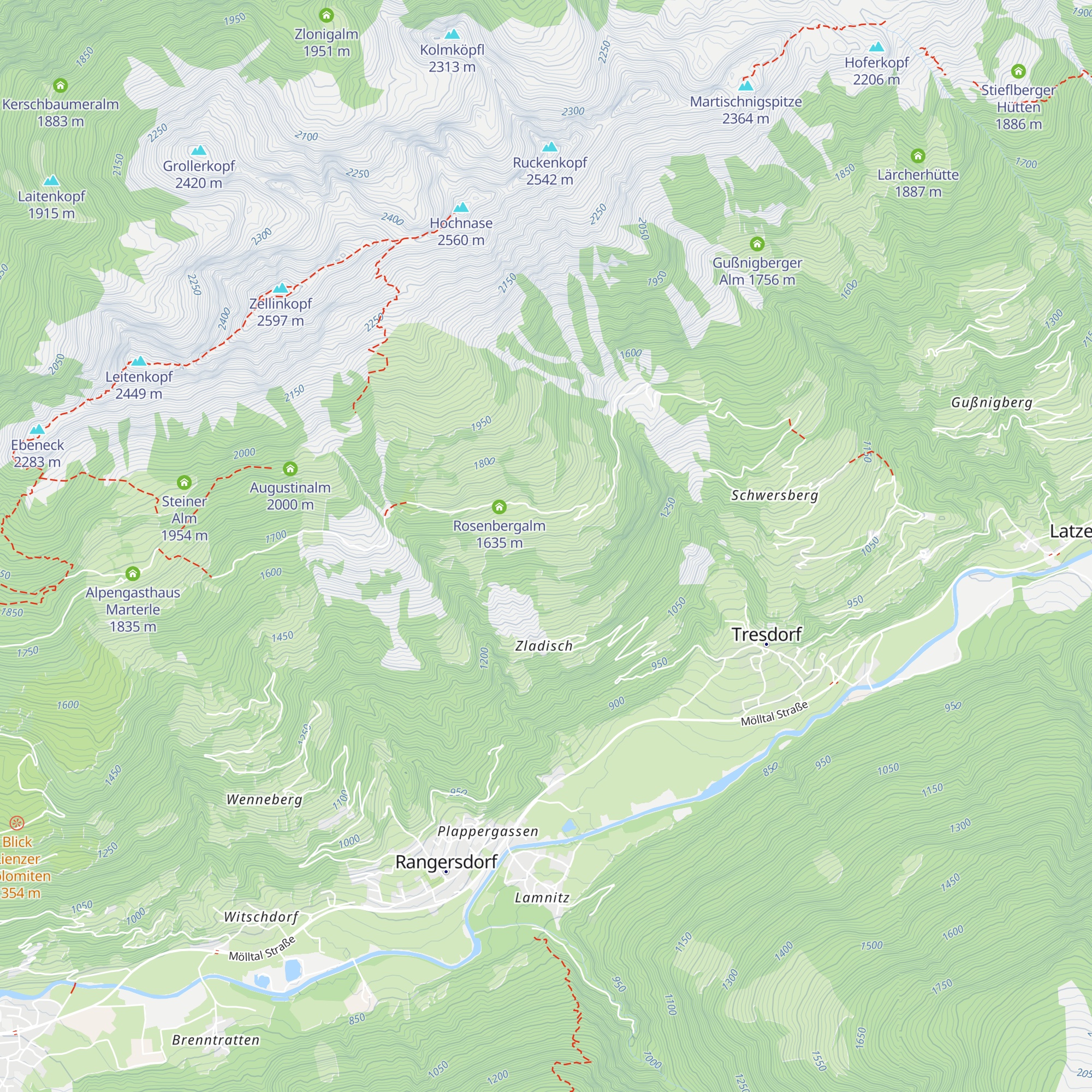 Moarhütte map
