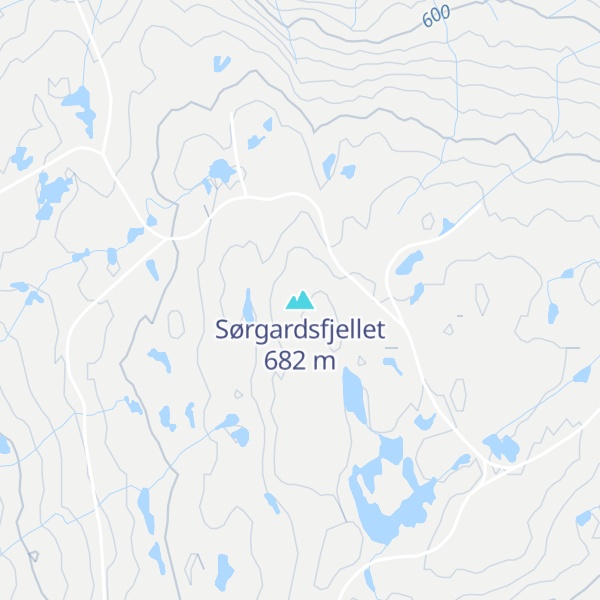 Map of Sørgardsfjellet