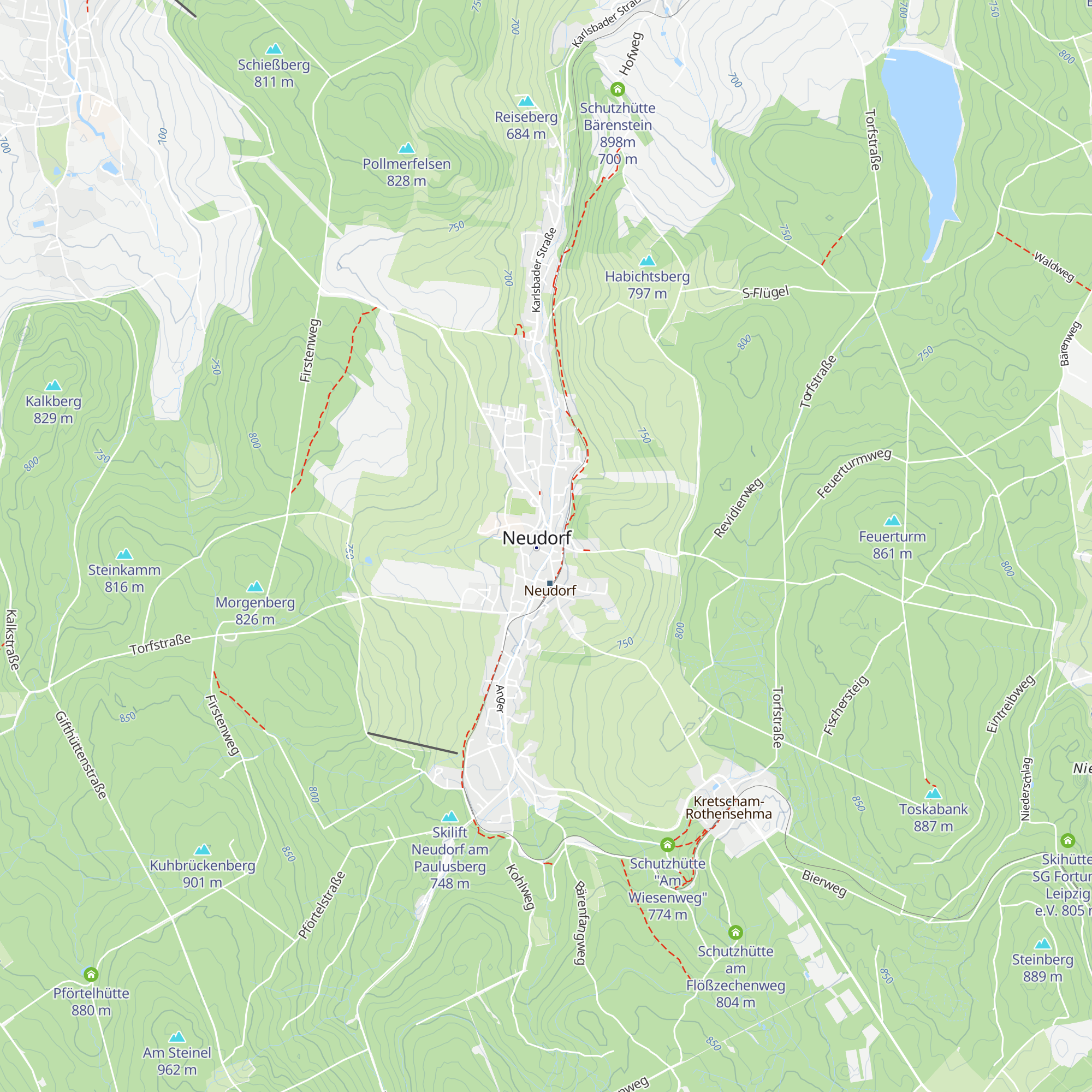 Touristinformation Sehmatal map