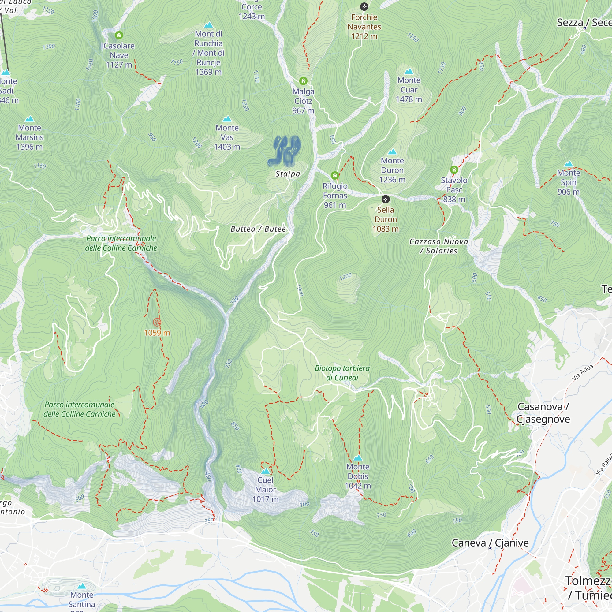 Casera Ribules map