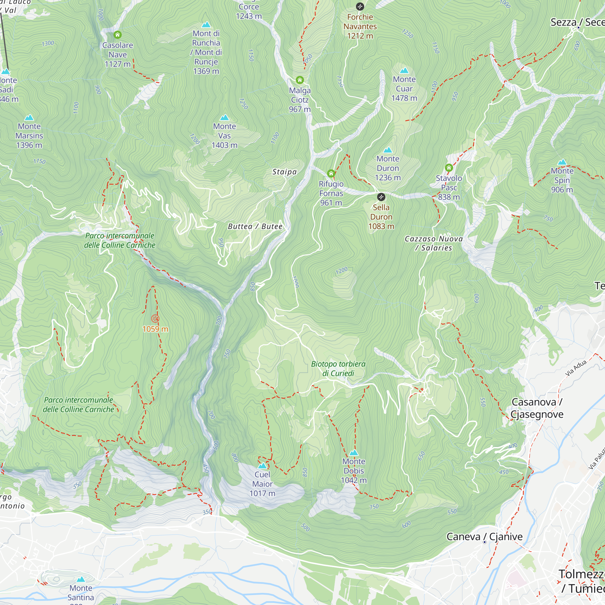 Casera Ribules map