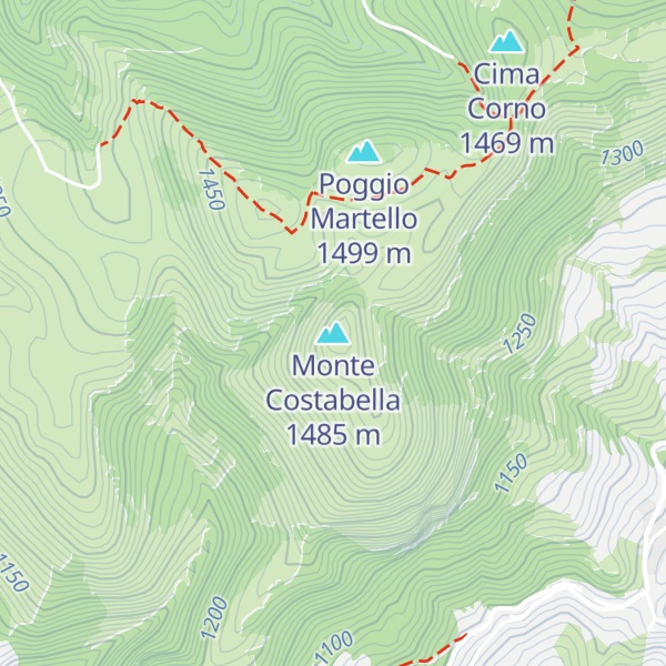 Map of Monte Costabella