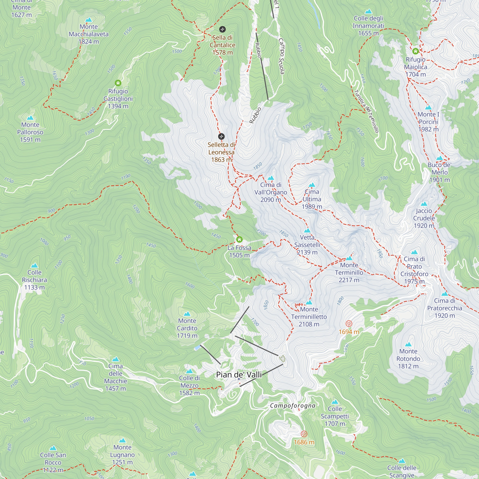 La Fossa map