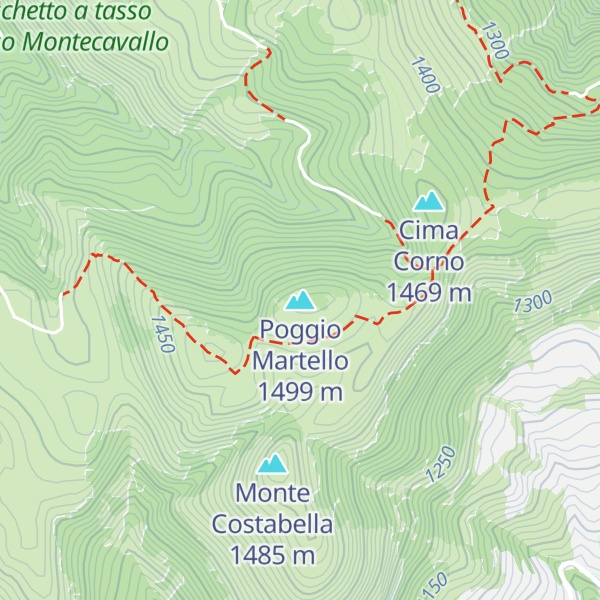 Map of Poggio Martello