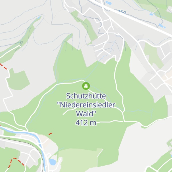 Map of Schutzhütte "Niedereinsiedler Wald"