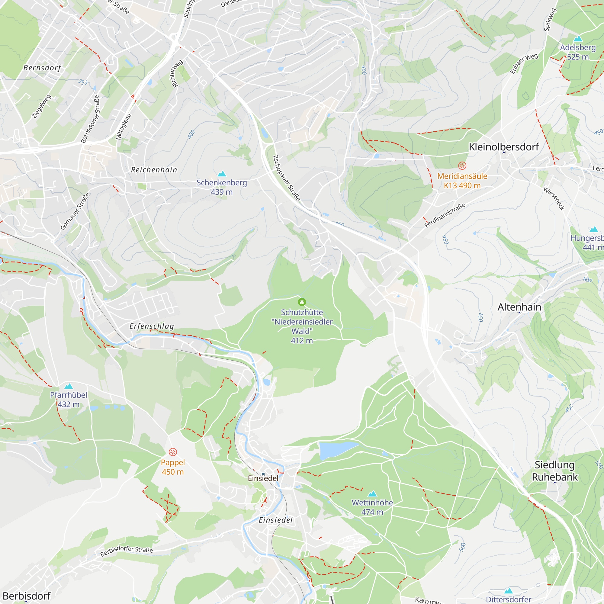 Schutzhütte "Niedereinsiedler Wald" map