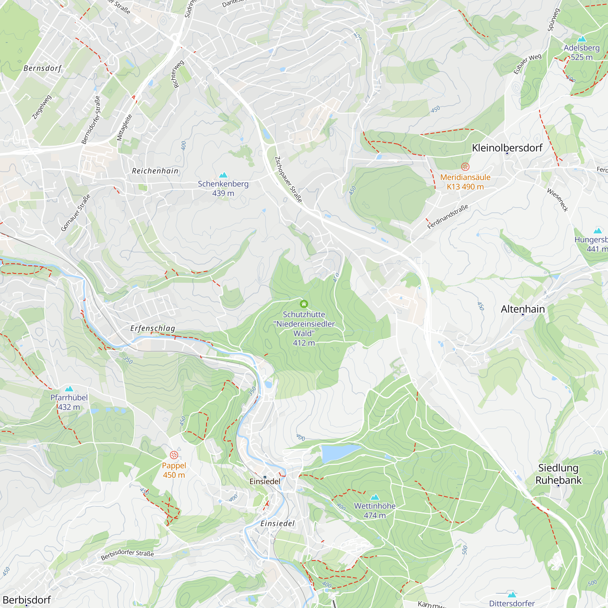 Schutzhütte "Niedereinsiedler Wald" map